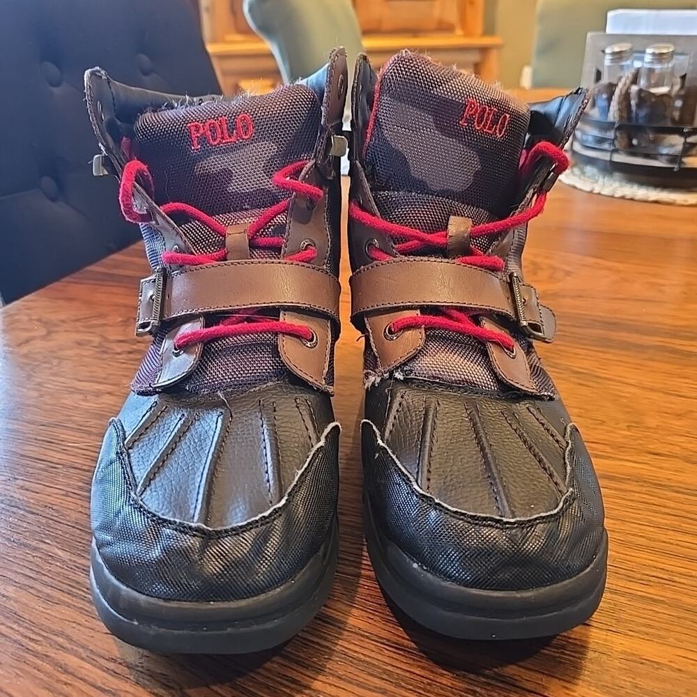 Boys Polo Ralph Lauren Camo Boots Size 7